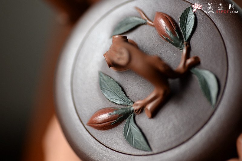 紫砂壶图片：那些花儿之月季和映山红~ 精品重器 - 美壶网