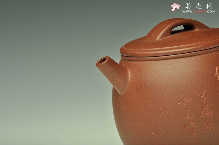 紫砂壶图片：和石装饰  全手米仓 实用精品 - 美壶网