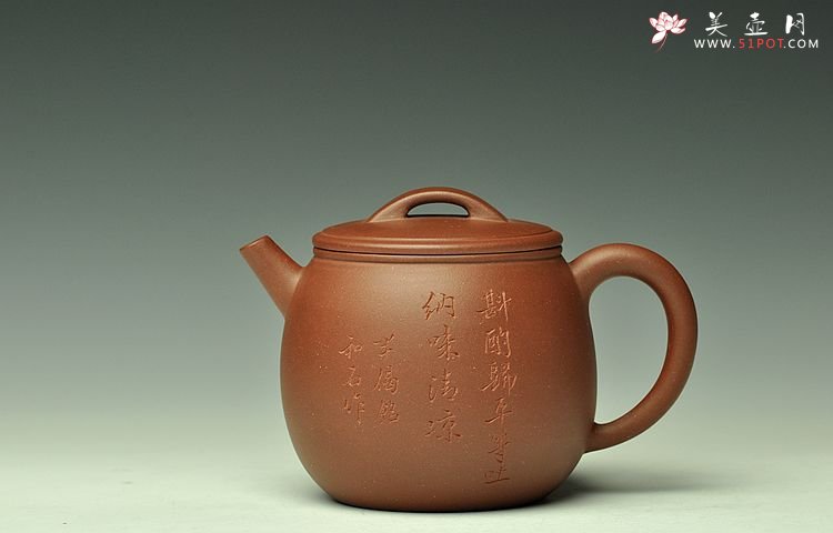 紫砂壶图片：和石装饰  全手米仓 实用精品 - 美壶网