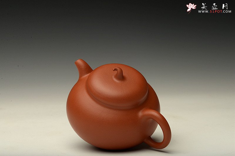 紫砂壶图片：娇艳迷人 饱满可人 ~ 全手朱泥茄段 - 美壶网