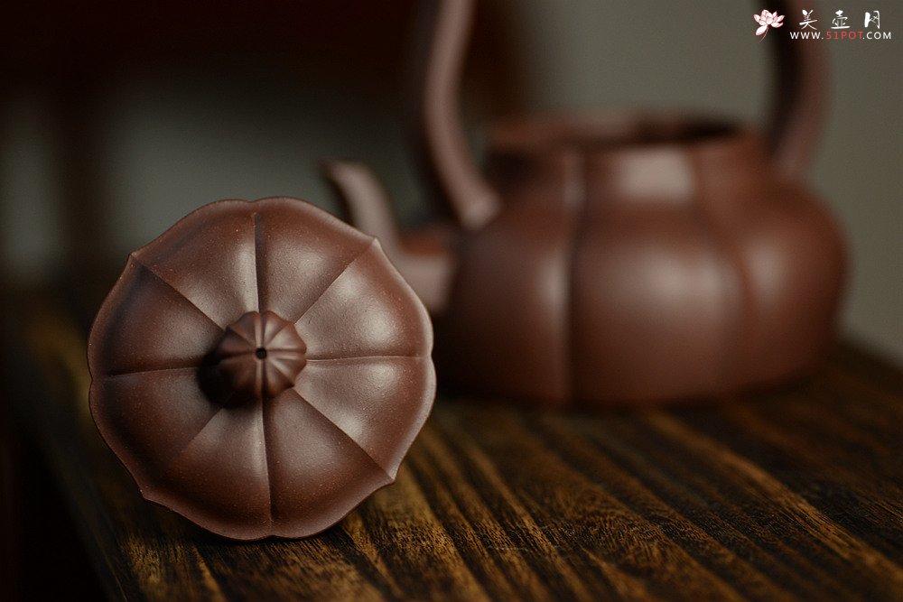 紫砂壶图片：筋囊实力派蔡旭伟力作  大美肌理 张力十足 全手星月提梁 - 美壶网