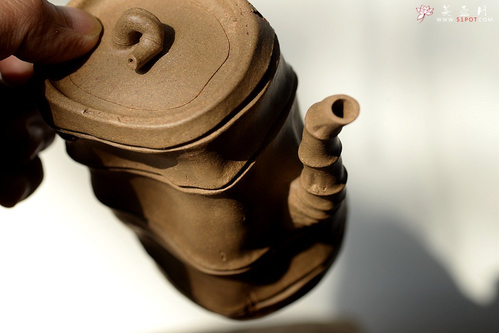 紫砂壶图片：林秀明原创作品 全手清逸二式 挺拔古朴 崇尚自然~ - 美壶网