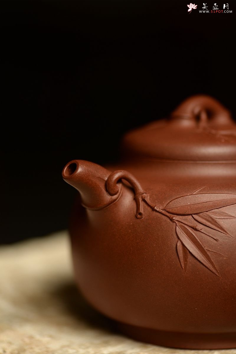 紫砂壶图片：史云棠高徒储俊伟作品 大品花货 饱满大气  全手智竹 - 美壶网