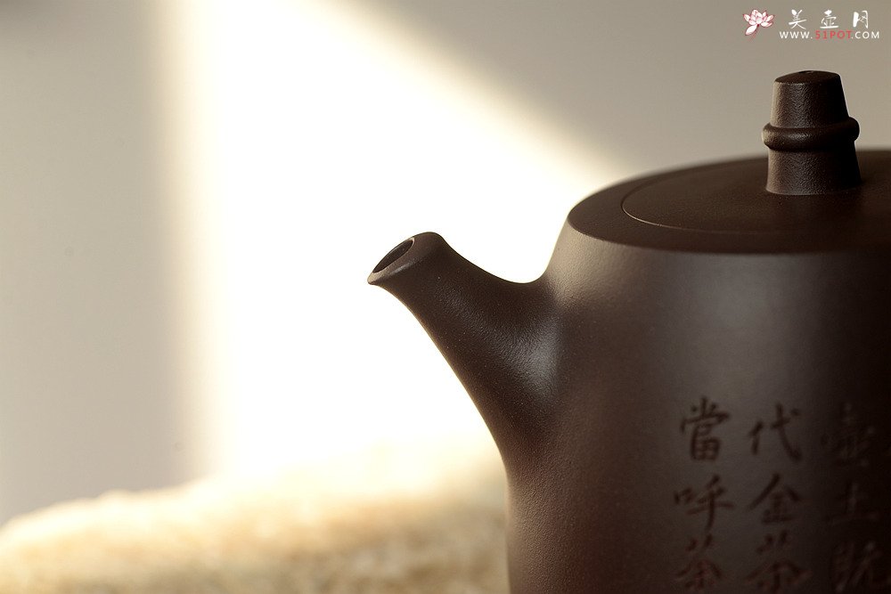 紫砂壶图片：陈进全手经典作品 刚毅有力 精品 全手汉铎 耐品 - 美壶网