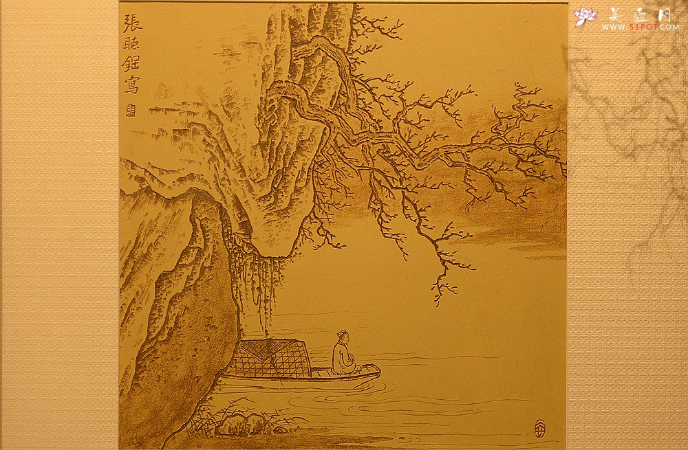 紫砂壶图片：张听刚新意装饰 山水壁画 韵味十足 - 美壶网