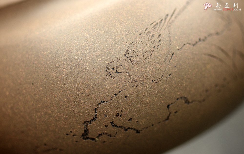 紫砂壶图片：国师和石精心装饰 邵家俊全手青段大归隐 浑厚古朴 文气雅致 - 美壶网