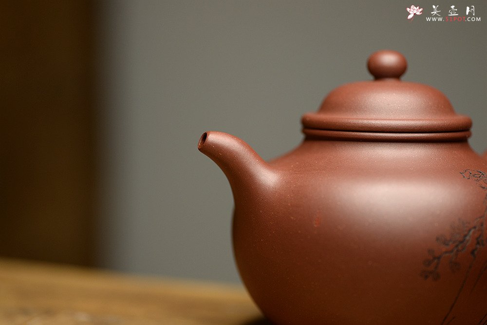 紫砂壶图片：大气饱满 优质清水 传统掇球 茶聚实用 - 美壶网