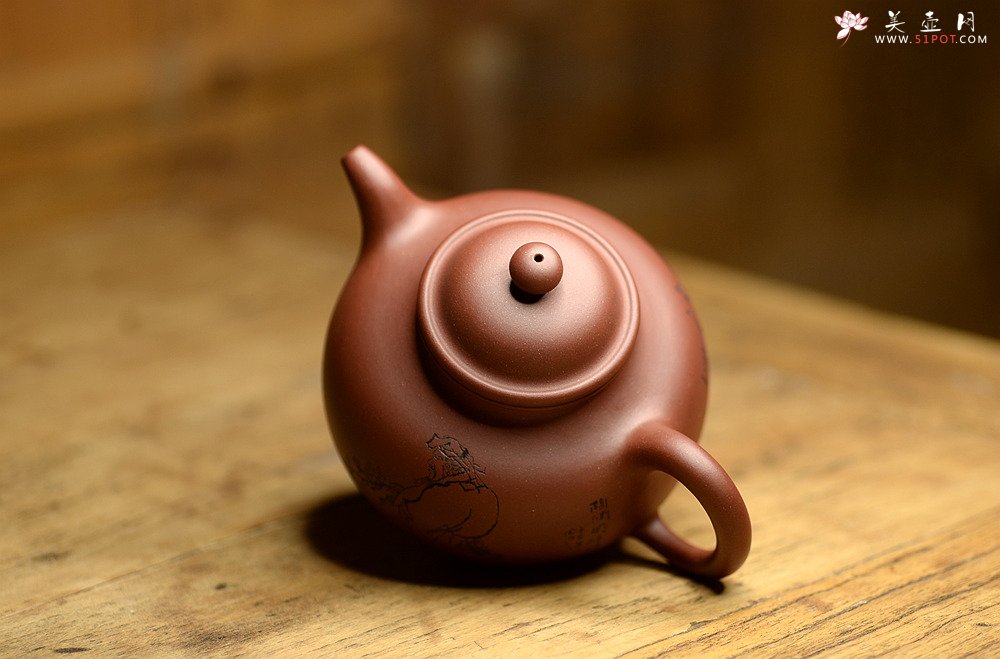 紫砂壶图片：大气饱满 优质清水 传统掇球 茶聚实用 - 美壶网