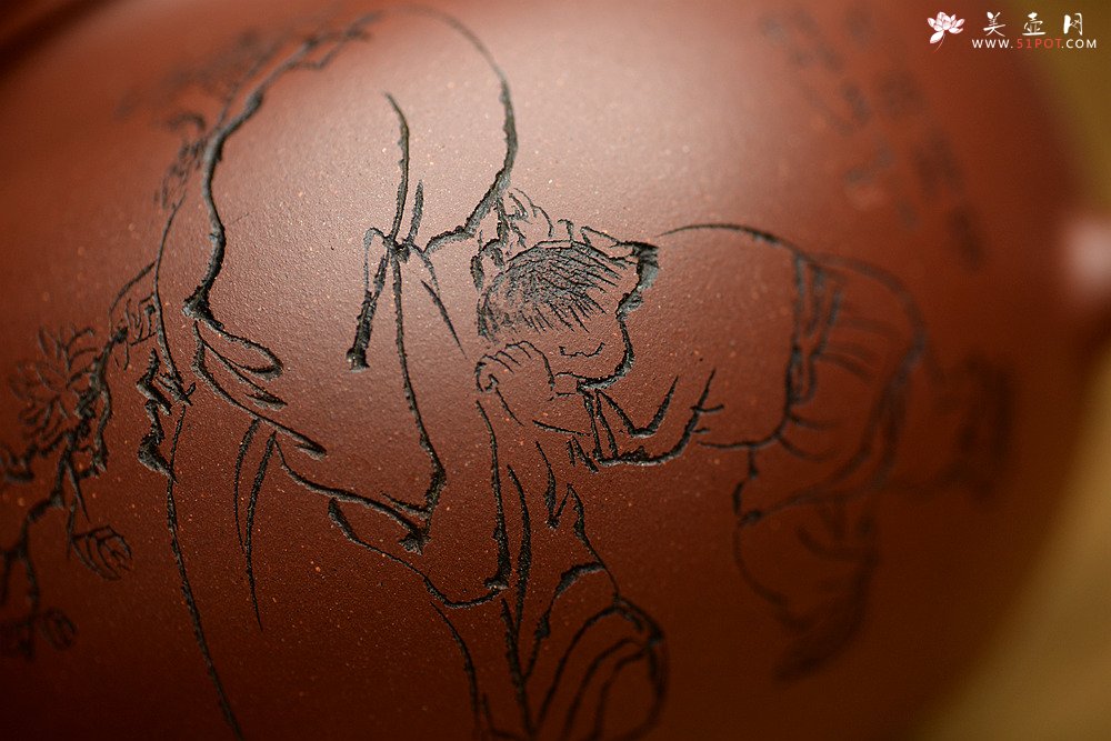 紫砂壶图片：大气饱满 优质清水 传统掇球 茶聚实用 - 美壶网