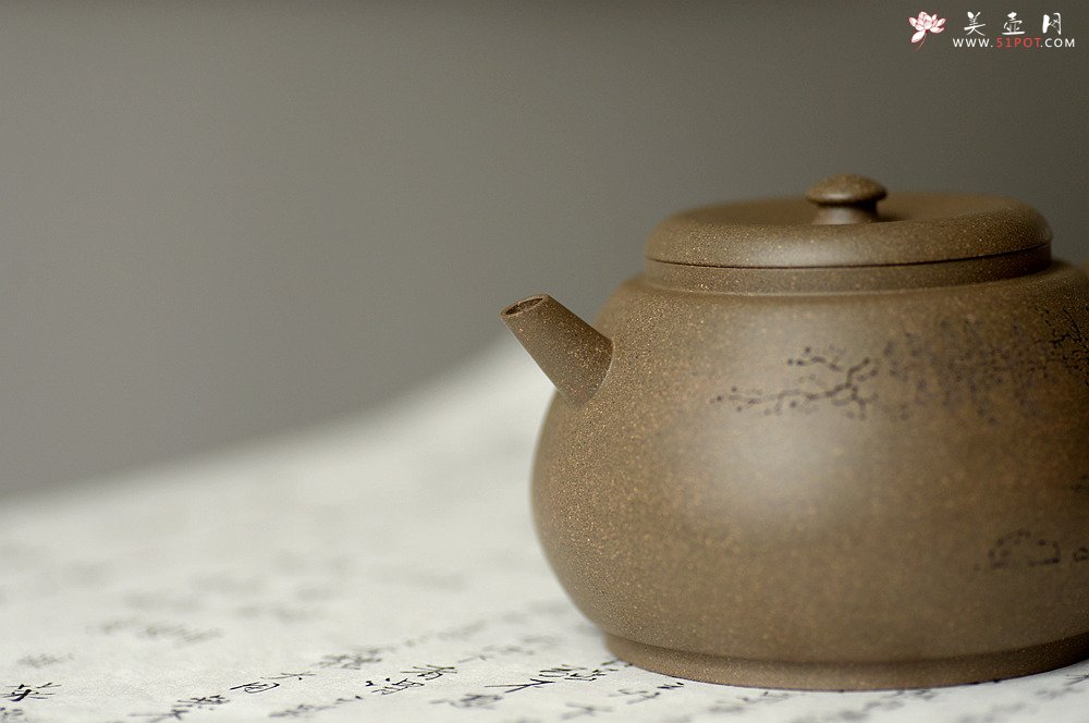 紫砂壶图片：万阗阗力作国助和石精刻 全手龙蛋 飘逸俊秀 文气十足 - 美壶网