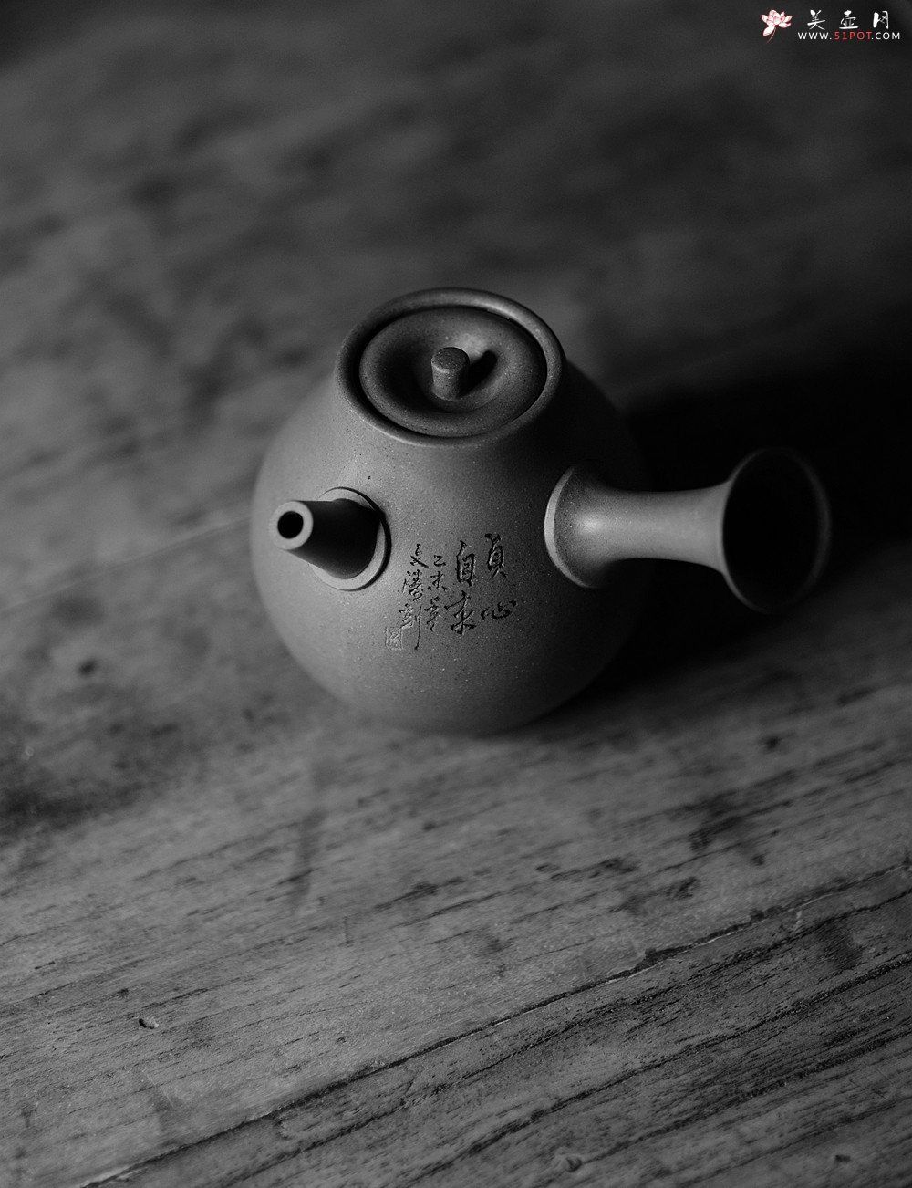 紫砂壶图片：淞庐原创设计  静品佳味~ 全手唐韵急须 文气十足 国助文涛装饰 - 美壶网