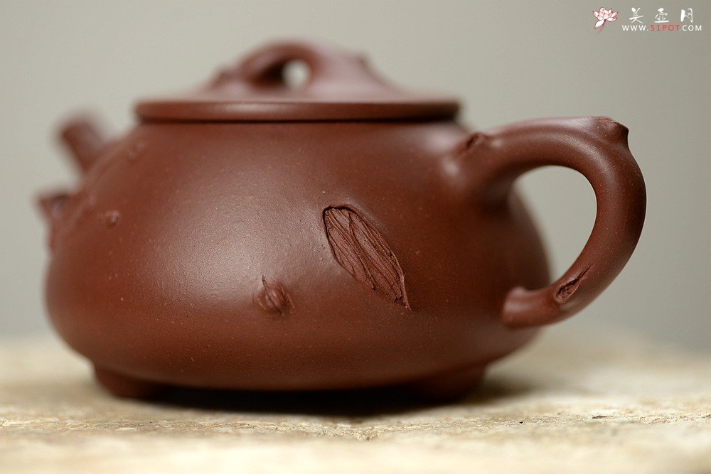 紫砂壶图片：傲雪寒梅 饱满可爱 实用花器 梅花石瓢 - 美壶网