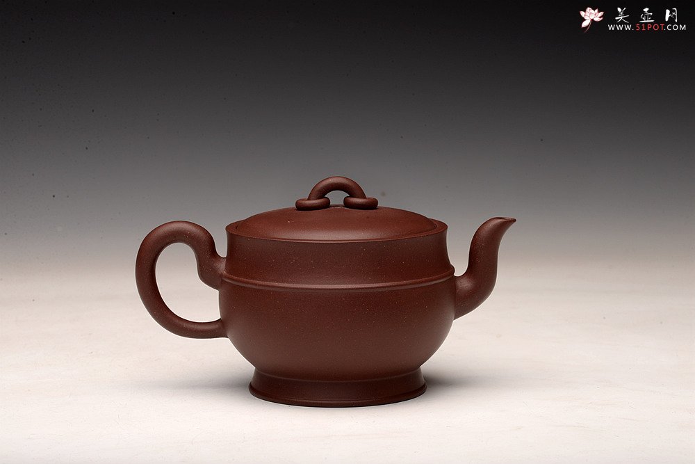 紫砂壶图片：钱建荷全手新作 宫廷范儿 大口实用 做工精致 双圈碗灯 - 美壶网