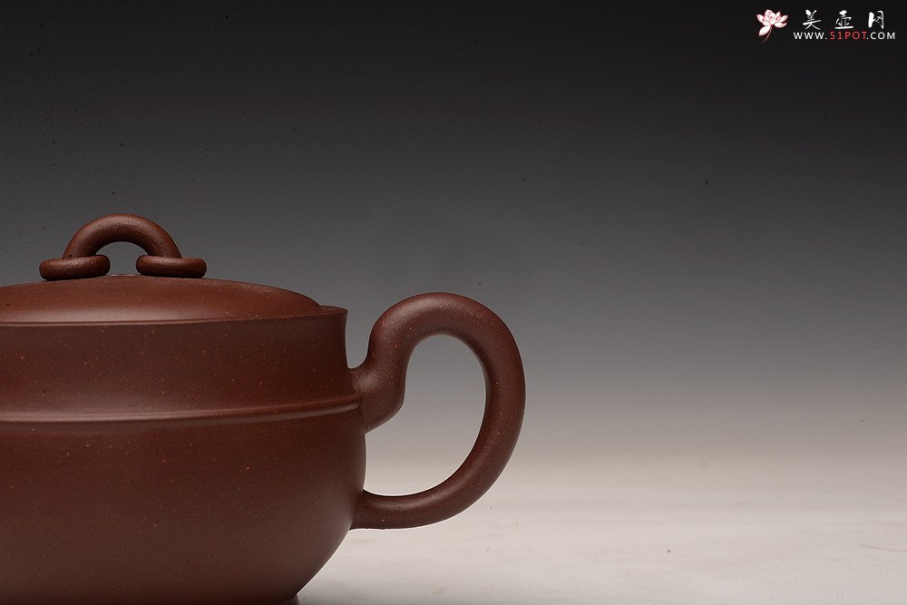 紫砂壶图片：钱建荷全手新作 宫廷范儿 大口实用 做工精致 双圈碗灯 - 美壶网