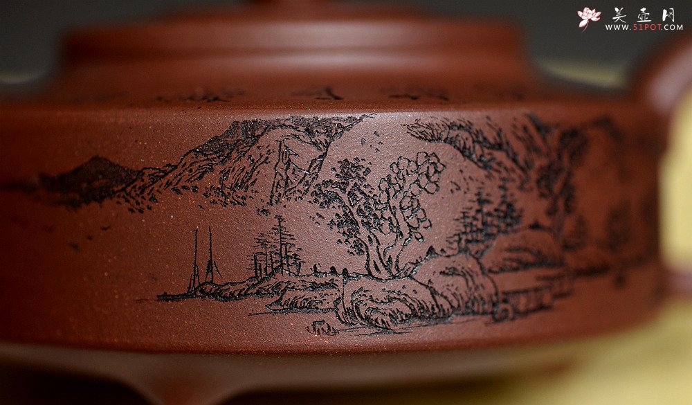 紫砂壶图片：通景山水之周盘 - 美壶网