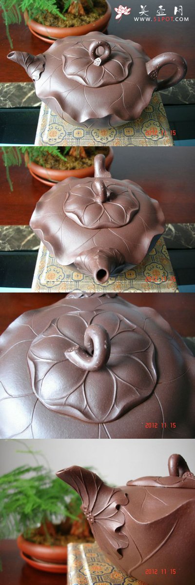 紫砂壶图片：荷叶壶 - 美壶网