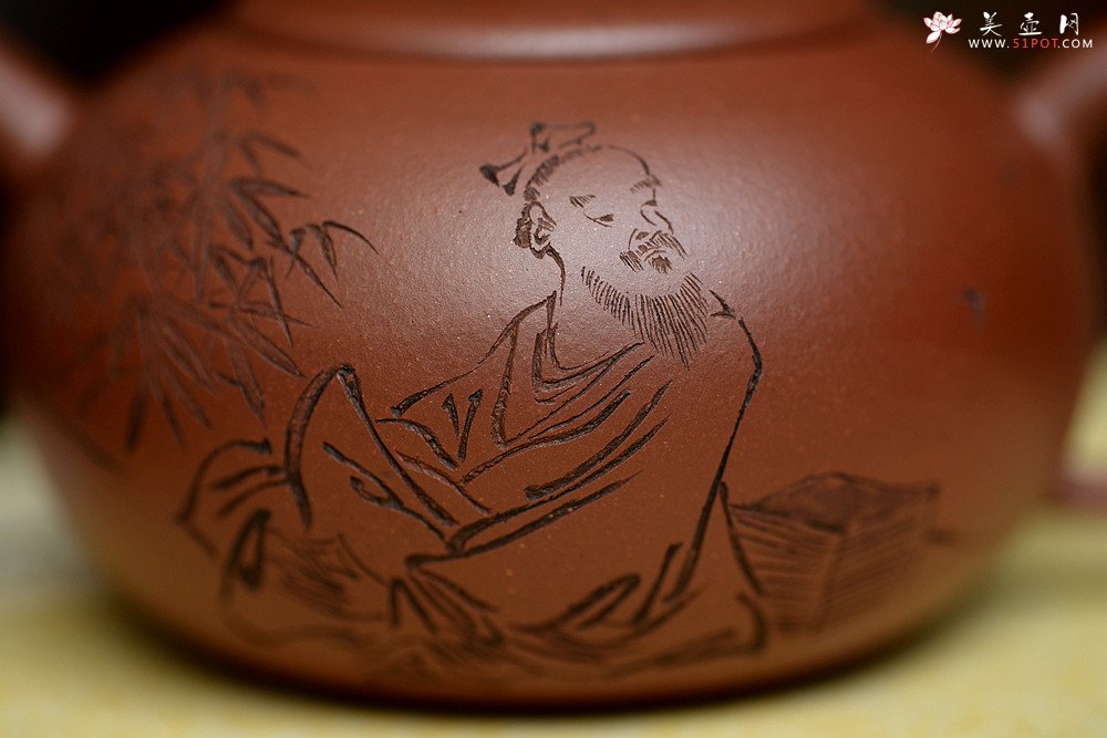 紫砂壶图片：詹黎明全手新作 浑厚圆润 高路精心装饰 球孔 做工精致 福圆 - 美壶网