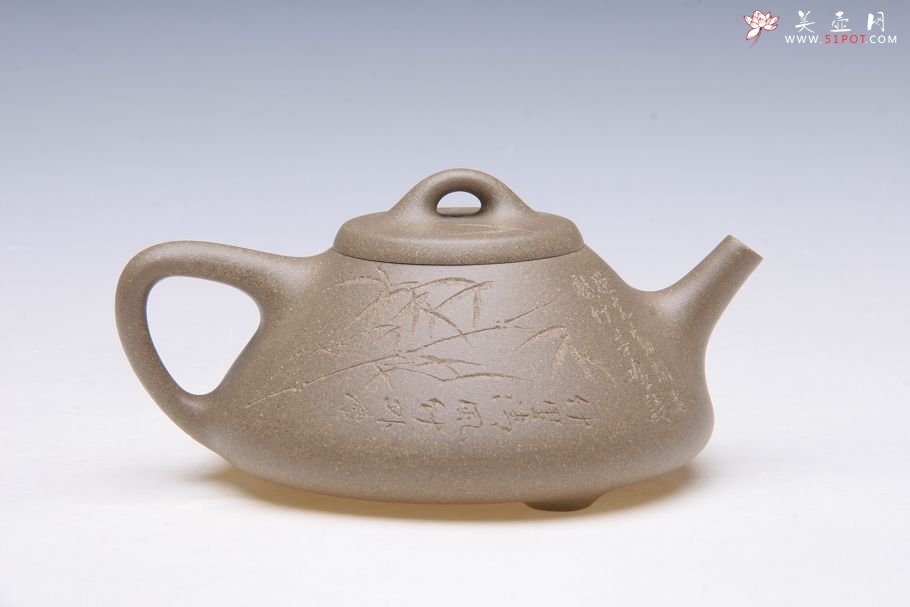 紫砂壶图片：霸气子冶石瓢壶 - 美壶网