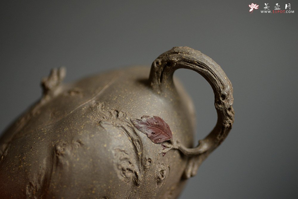 紫砂壶图片：林月长乙未年全手作品 返璞归真 清瘦山野清趣  香山秋林 - 美壶网