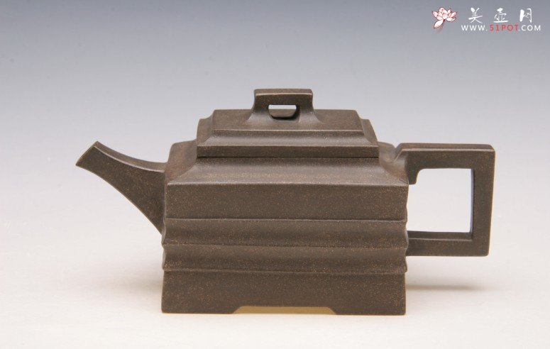 紫砂壶图片：全手工四方玉带 - 美壶网