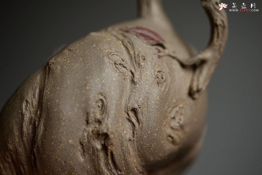 紫砂壶图片：林月长乙未年全手作品 返璞归真 清瘦山野清趣  香山秋林 - 美壶网