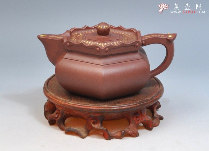 紫砂壶图片：全手工如意僧帽 - 美壶网