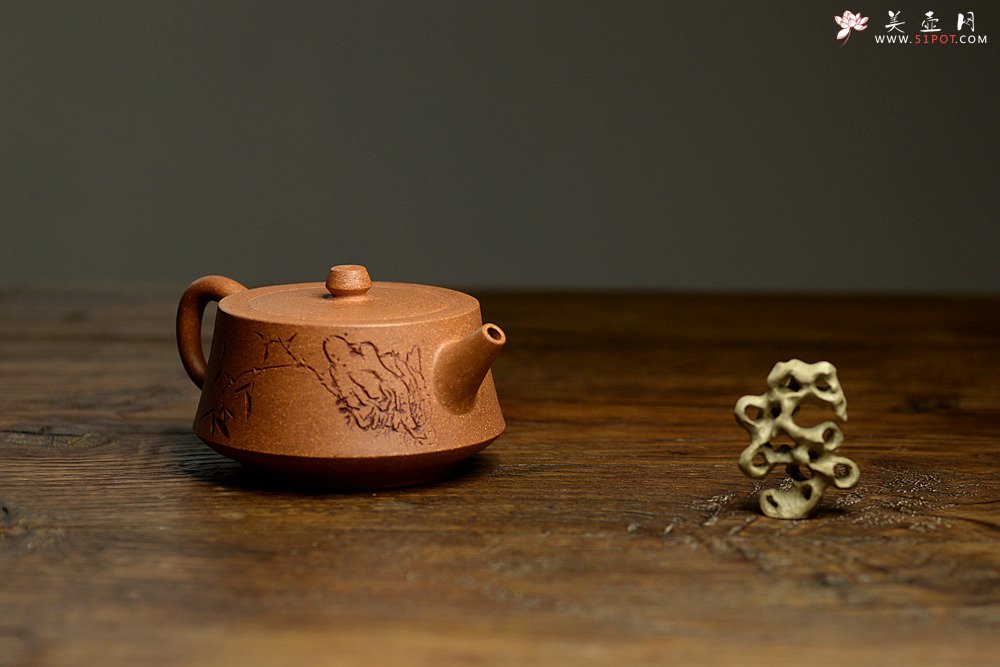 紫砂壶图片：朱牧清新品 古朴文气 线条流畅 精致作品 柱础 - 美壶网