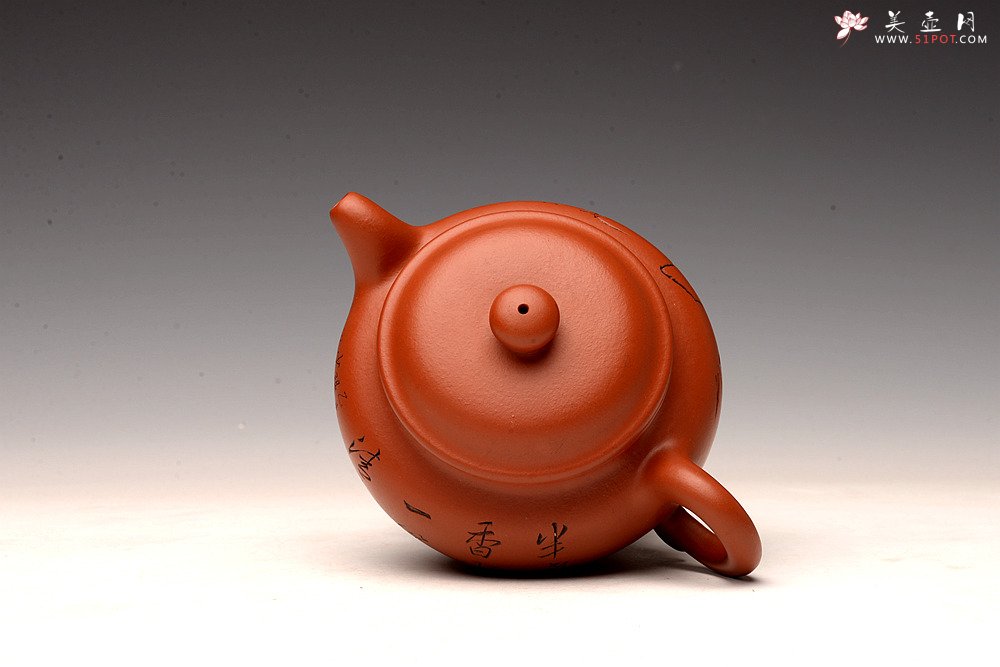 紫砂壶图片：张听钢装饰 传统实用 全手朱泥仿古 优质朱泥 - 美壶网