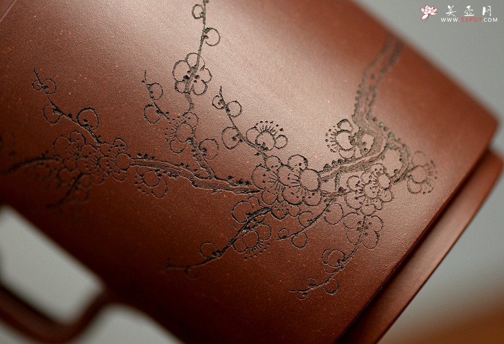 紫砂壶图片：国助工唐文乙未年新作 全手玉柱 国助袁德波老师装饰 - 美壶网