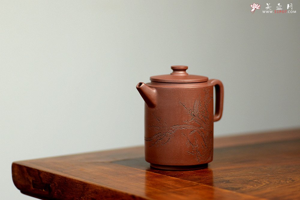 紫砂壶图片：国助工唐文乙未年新作 全手玉柱 国助袁德波老师装饰 - 美壶网