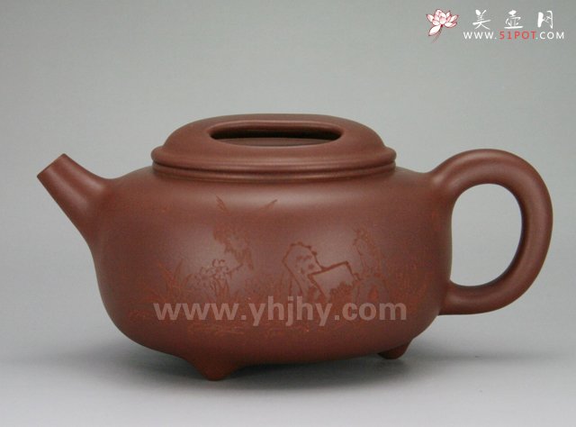 紫砂壶图片：三足牛盖莲子 - 美壶网