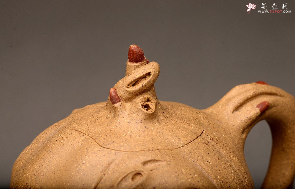 紫砂壶图片：刘秀全手经典新品 自然生动  古朴之味~~全手树魂 - 美壶网