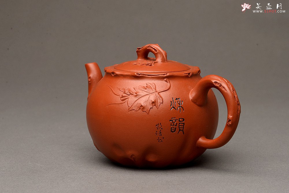 紫砂壶图片：朱牧清新品 葡萄壶 实用花货 原矿赵庄朱泥 难度颇大 - 美壶网