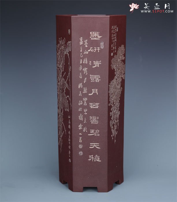 紫砂壶图片：六方芊筒 - 美壶网