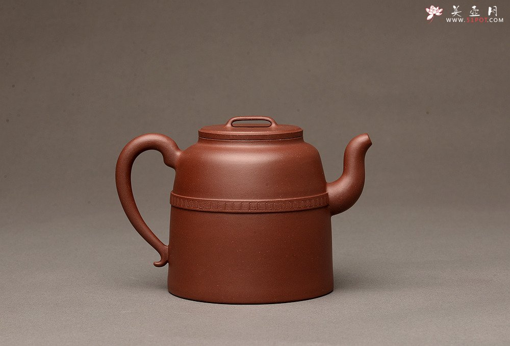 紫砂壶图片：古朴大气 潘小东全手新作 全手岱琮 挺拔俊秀  - 美壶网