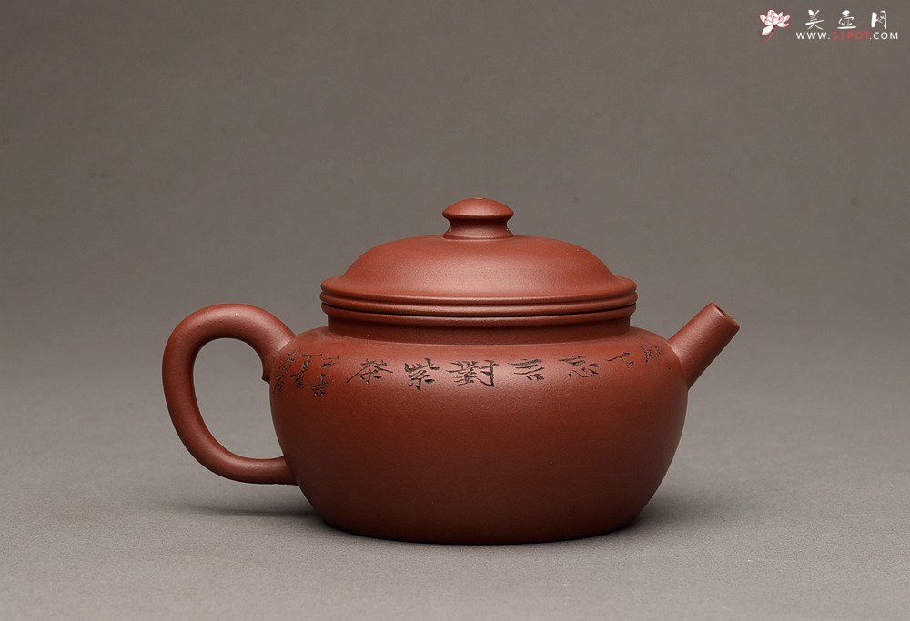 紫砂壶图片：高路装饰 詹黎明全手作品 线轮 炮管直流 杀茶利器  - 美壶网