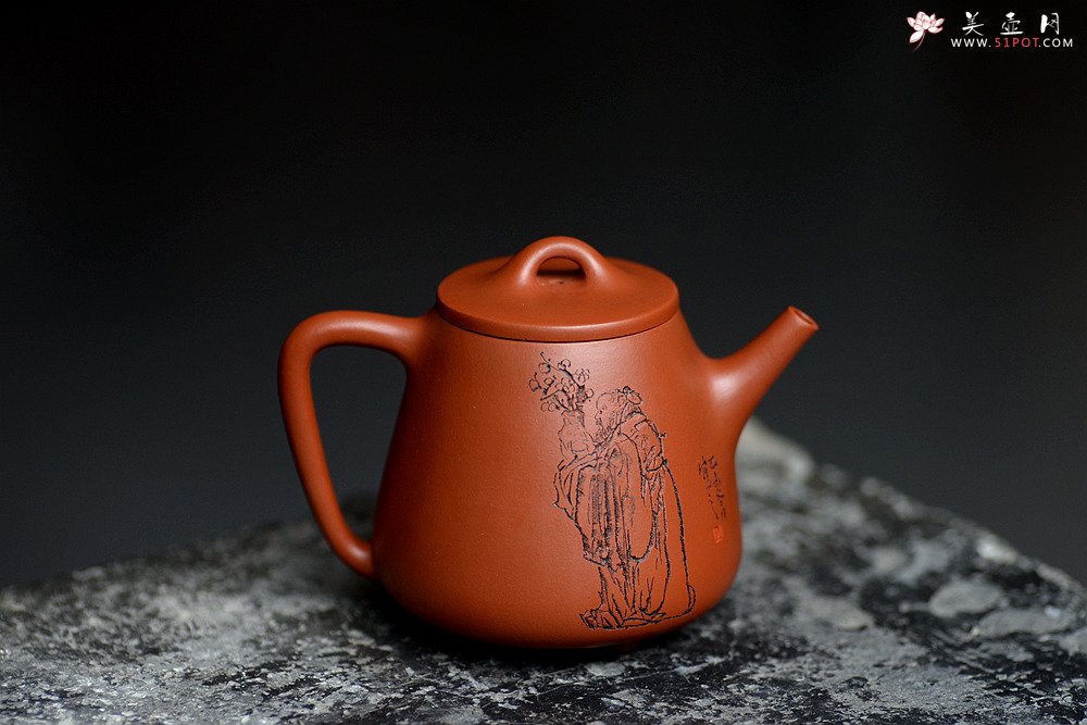 紫砂壶图片：原矿赵庄朱泥高石瓢 高挑有力 实用茶器 - 美壶网
