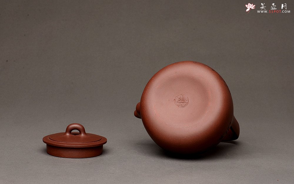 紫砂壶图片：钱建荷全手新作 环玉提梁 做工精致 浑厚大气 国助袁德波装饰  - 美壶网
