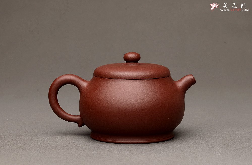 紫砂壶图片：美壶特惠 圆润饱满 大口实用 潘壶~~优质枣红泥 极易泡养 - 美壶网