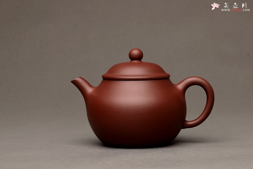 紫砂壶图片：美壶特惠 经典实用 潘壶 优质枣红泥 极易泡养 - 美壶网
