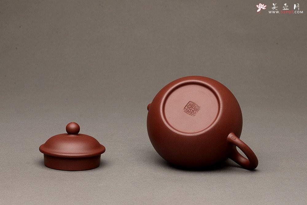 紫砂壶图片：美壶特惠 经典实用 潘壶 优质枣红泥 极易泡养 - 美壶网