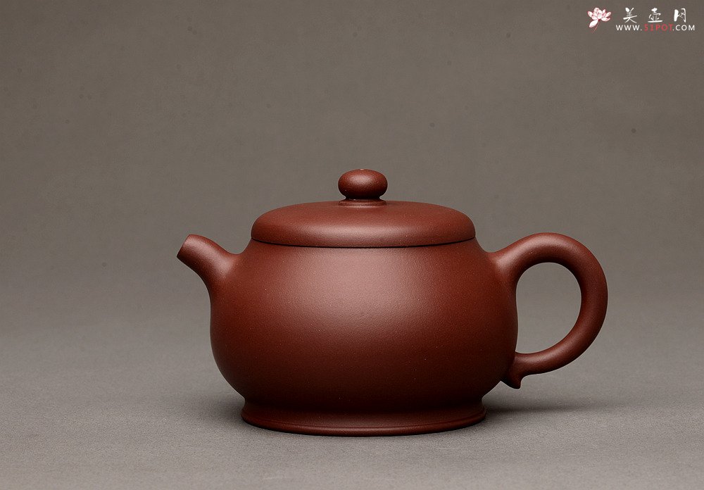 紫砂壶图片：美壶特惠 圆润饱满 大口实用 潘壶~~优质枣红泥 极易泡养 - 美壶网