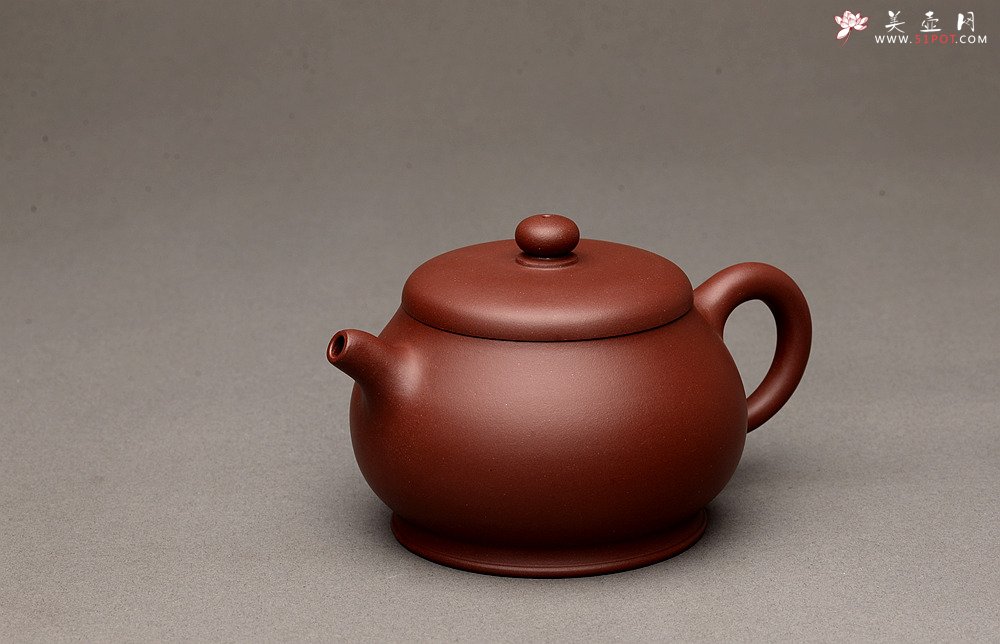 紫砂壶图片：美壶特惠 圆润饱满 大口实用 潘壶~~优质枣红泥 极易泡养 - 美壶网