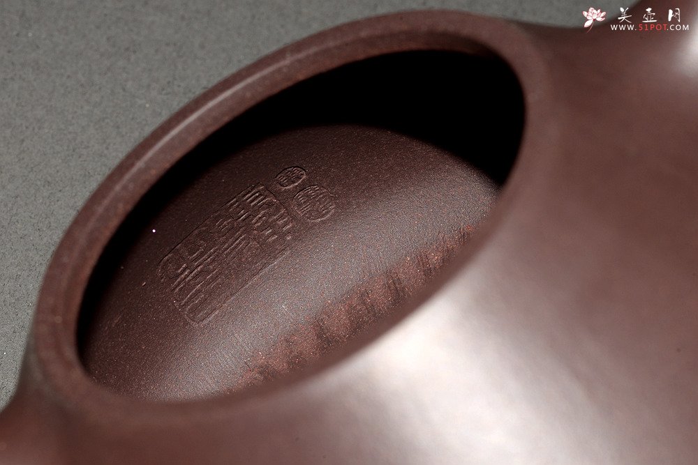 紫砂壶图片：器形周正 全手平盖石瓢 端庄秀丽 - 美壶网