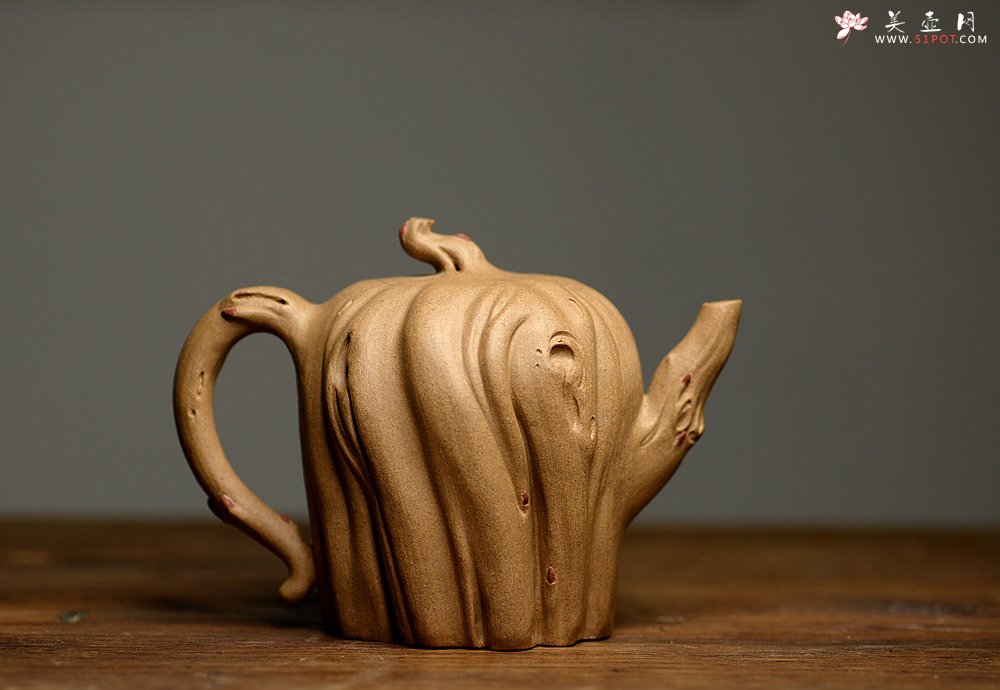 紫砂壶图片：刘秀全手经典新品 自然生动 古朴之味~~全手树魂 - 美壶网