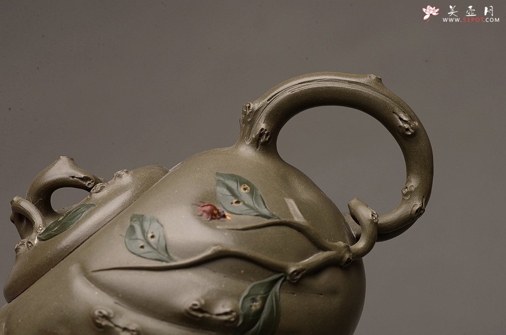 紫砂壶图片：灵秀俊美 自然清趣 玉露二 典雅大气 原创作品孙伟强张新亚合作 - 美壶网