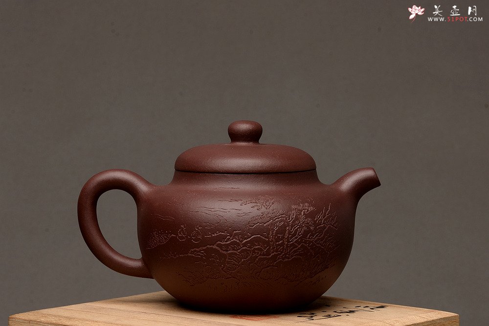 紫砂壶图片：张智耀新作 饱满敦厚 全手圆乐 张听刚装饰 - 美壶网
