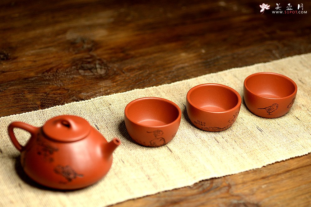 紫砂壶图片： 自用最佳 八大风格品茗杯~ 一套好玩~ - 美壶网