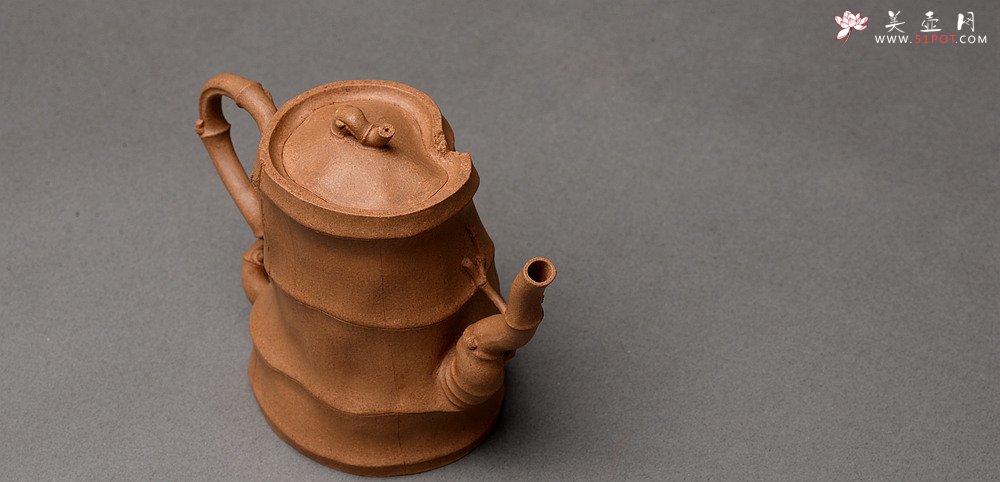 紫砂壶图片：林秀明经典代表作 自然古朴 秀雅竹韵 线条灵动~ 学院风 全手清逸 - 美壶网