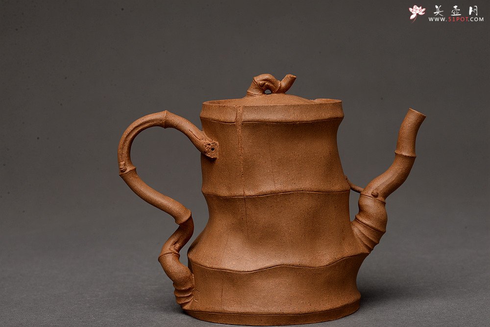 紫砂壶图片：林秀明经典代表作 自然古朴 秀雅竹韵 线条灵动~ 学院风 全手清逸 - 美壶网